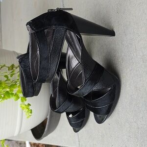 Calvin Klein strappy black heels